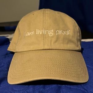 This is an “I am living proof hat” from Abundant Life